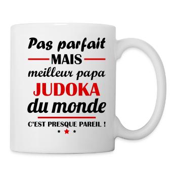Pas parfait mais meilleur papa judoka du monde - Mug blanc - blanc - Droite