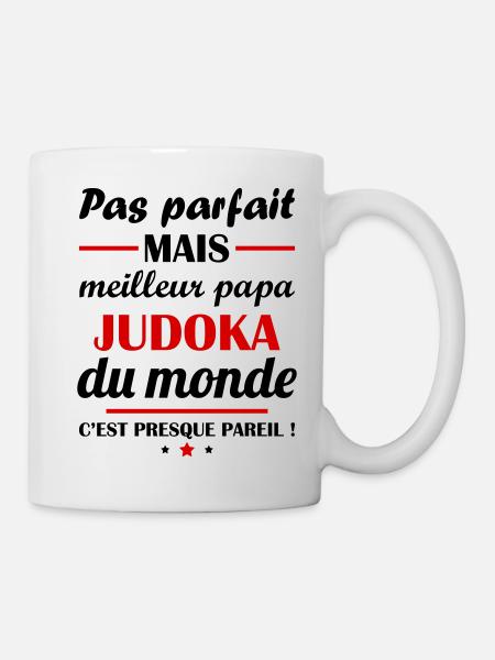 Pas parfait mais meilleur papa judoka du monde - Mug blanc - blanc
