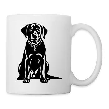 Icône du chien labrador - Mug blanc - blanc - Droite