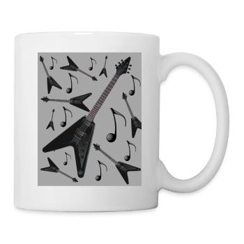 Gitarren Shirt - Tasse - Weiß - Rechts