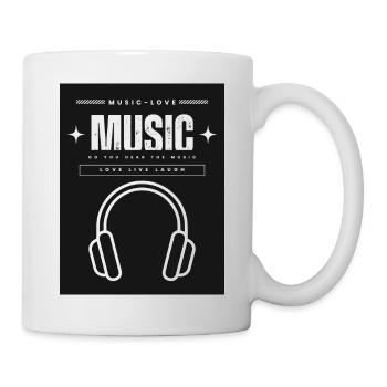 Kopfhörer - Tasse - Weiß - Rechts