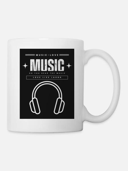 Kopfhörer - Tasse - Weiß