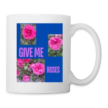 GIVE ME ROSES - Mug blanc - blanc - Droite