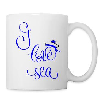 I love sea - Tasse - Weiß - Rechts