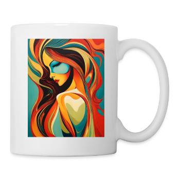 A beautiful abstract portrait - Mug - white - Right