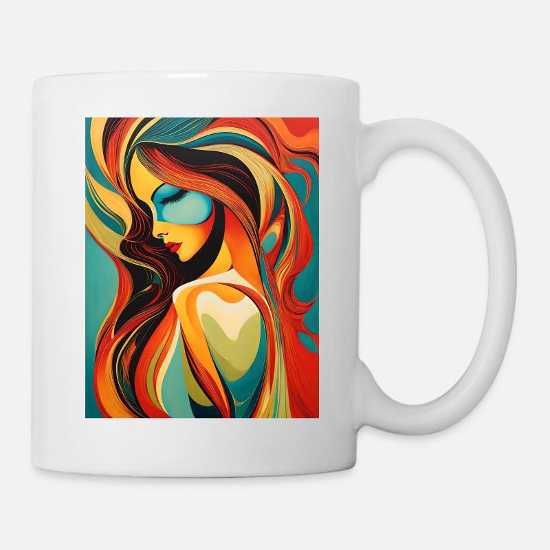 Un beau portrait abstrait - Mug blanc - blanc