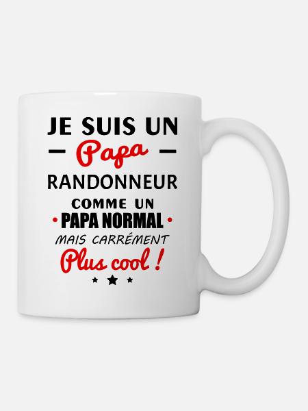 Je suis un papa randonneur, fête des pères, noël - Mug blanc - blanc