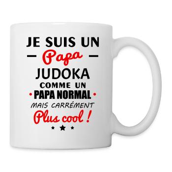 Je suis un papa judoka, fête des pères, noël - Mug blanc - blanc - Droite