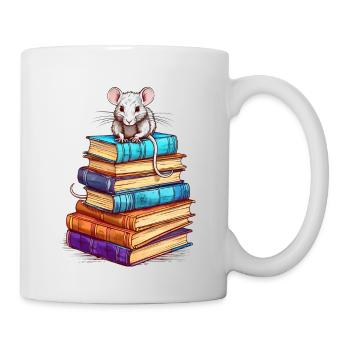 Leseratte - Tasse - Weiß - Rechts
