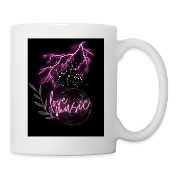 Love Music - Tasse - Weiß - Rechts