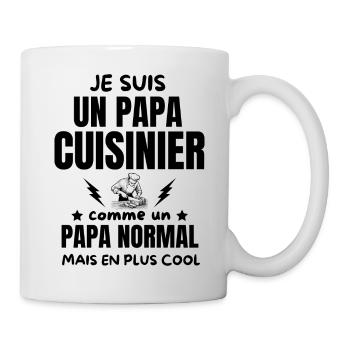 PAPA CUISINIER - Mug blanc - blanc - Droite