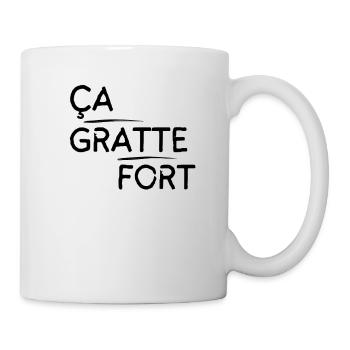 Ça gratte fort motif Noir - Mug blanc - blanc - Droite