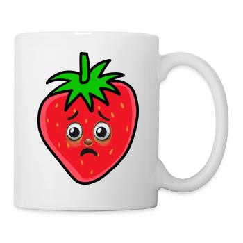 Erdbeere Erdbeeren Frucht - Tasse - Weiß - Rechts