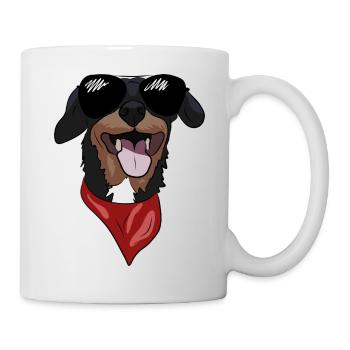 Sommer Sonne Hund - Tasse - Weiß - Rechts