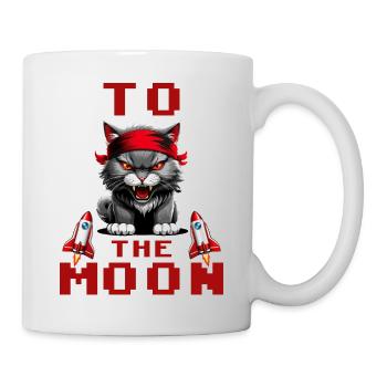 Kitty to the moon stock - Mug - white - Right