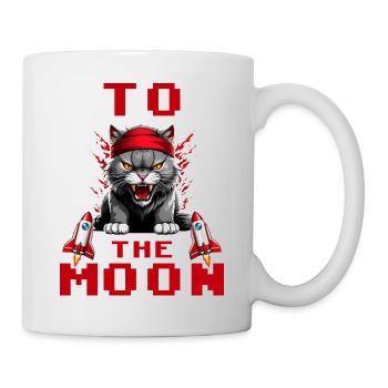 Kitty to the moon stock - Mug - white - Right