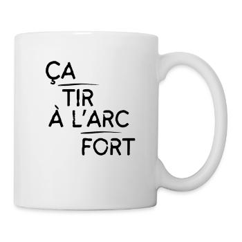 Ça tir à l'arc fort motif Noir - Mug blanc - blanc - Droite