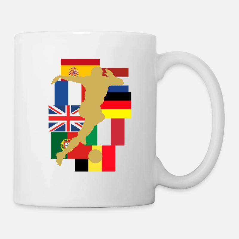 Fußball-Nationalmannschaftspokal - Tasse - Weiß