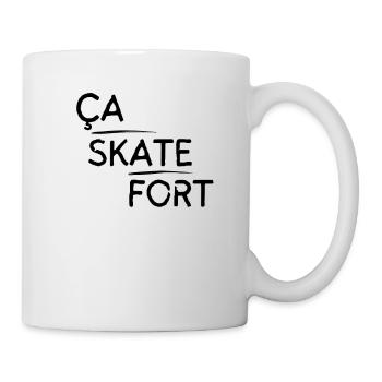 Ça skate fort motif Noir - Mug blanc - blanc - Droite
