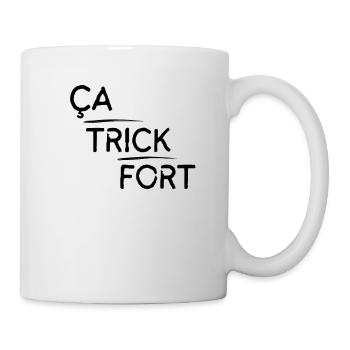 Ça trick fort motif Noir - Mug blanc - blanc - Droite
