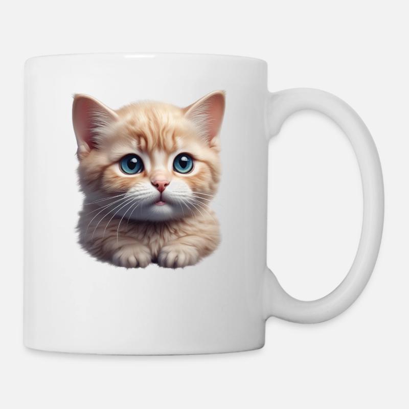 Süßes, kleines Kätzchen - Tasse - Weiß