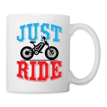 Just Ride E Bike - Tasse - Weiß - Rechts