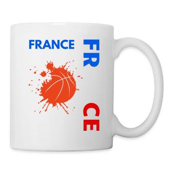 france basketball suporteurs design, basketball - Mug blanc - blanc - Droite