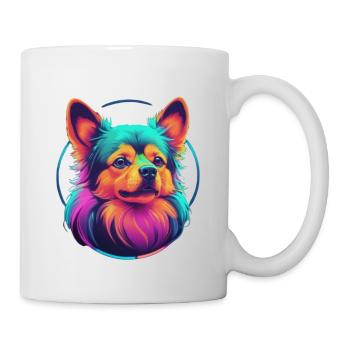 Dog Neonlight - Design lumineux pour les fans de chiens - Mug blanc - blanc - Droite