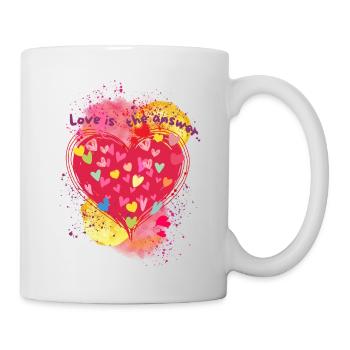 L’amour est la réponse. - Mug blanc - blanc - Droite