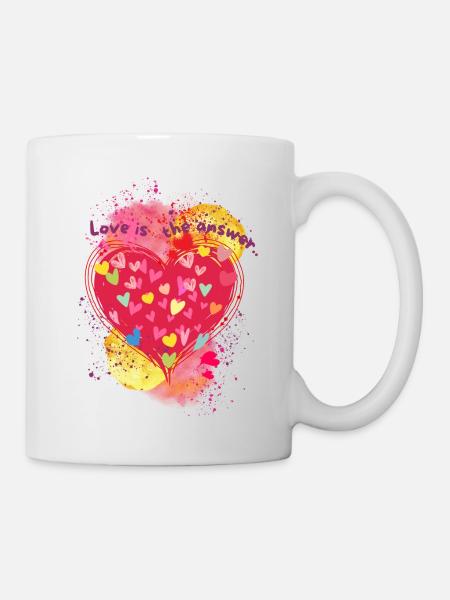 Love is the answer.. - Tasse - Weiß