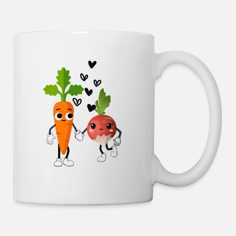 Gemüse Pärchen - couple de légumes - Mug blanc - blanc