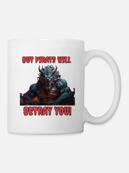But Pirats will betray you - Kaido OP - Tasse - Weiß