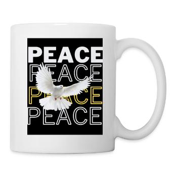 PeaceZeichen Friedenstaube - Tasse - Weiß - Rechts