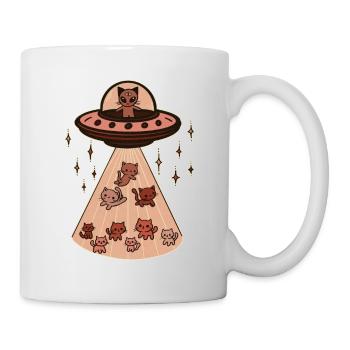 Les extraterrestres aiment les chats - Mug blanc - blanc - Droite