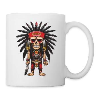 Apache Indianer Skelett - Tasse - Weiß - Rechts