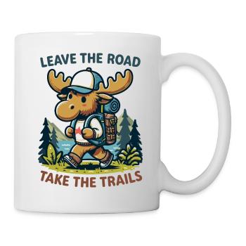 Elch-Wanderer Outdoor-Abenteuer-Wandern - Tasse - Weiß - Rechts