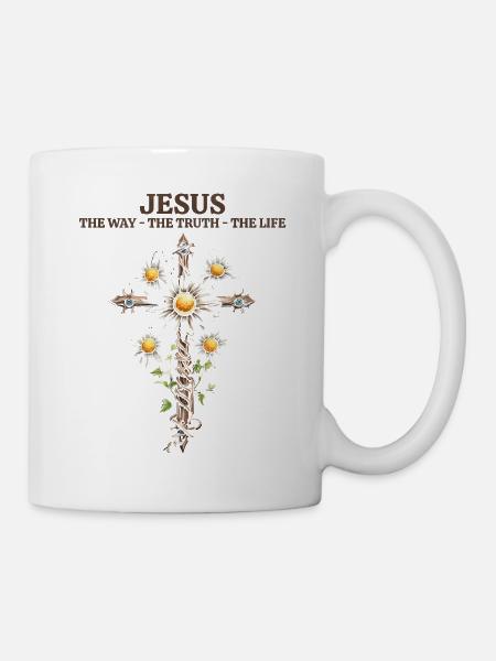 Jésus bible religion chrétienne croix chrétienne christ - Mug blanc - blanc