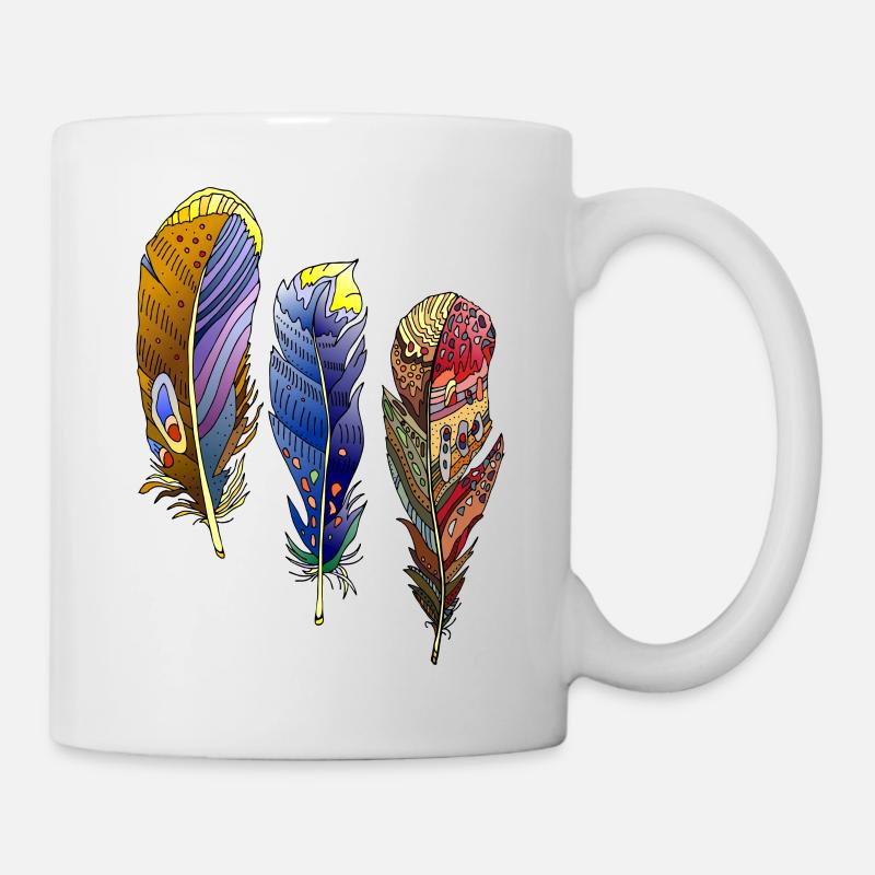 Feder - Tasse - Weiß