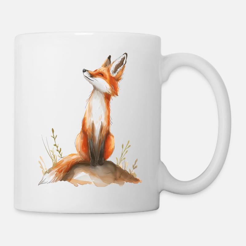 Amused Fox - Mug - white