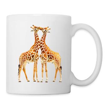 Giraffen haben einen langen Hals - Tasse - Weiß - Rechts
