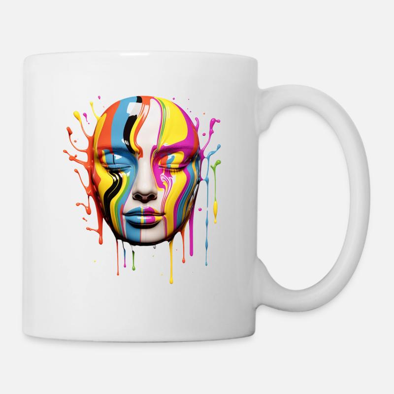 Farbmaske - Tasse - Weiß