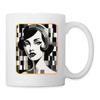 Pixelart Woman - Tasse - Weiß - Rechts