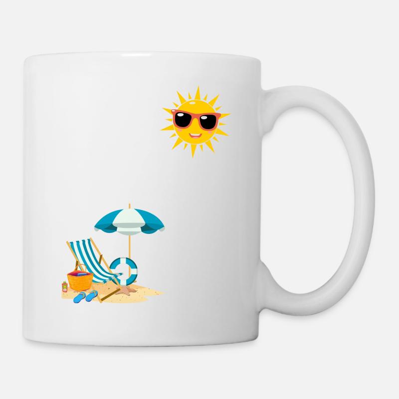 Soleil au bord de plage - Mug blanc - blanc