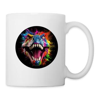 T Rex colorful1 - Mug - white - Right