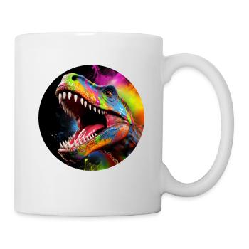 T Rex colorful2 - Mug - white - Right
