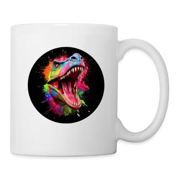 T Rex colorful3 - Mug - white - Right