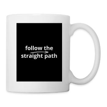 typography depicts the inscription - Mug - white - Right