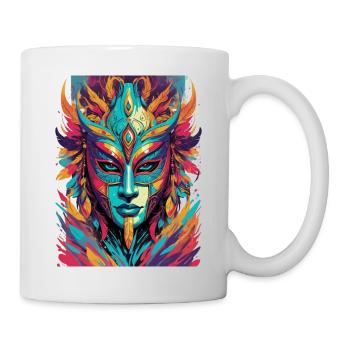 Masque dans le style bande dessinée - Mug blanc - blanc - Droite