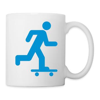 Skateboard, Skater - Tasse - Weiß - Rechts