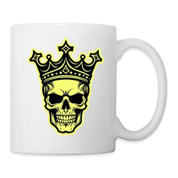 Crâne Roi Couronne - Mug blanc - blanc - Droite